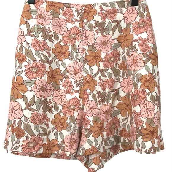 Amalie The Label Showpo Lorete High Waisted Shorts Linen Casual Women Size 14 - Picture 2 of 8